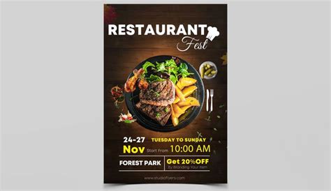 Restaurant Fest Free PSD Flyer Template StudioFlyers Free Psd