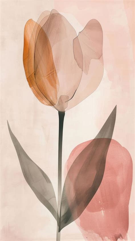 Tulip watercolor wallpaper painting flower | Free Photo Illustration ...