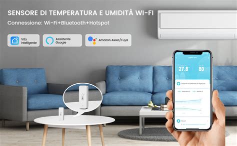 Monitoraggio della Temperatura di Umidità WiFi Sensore Wireless per