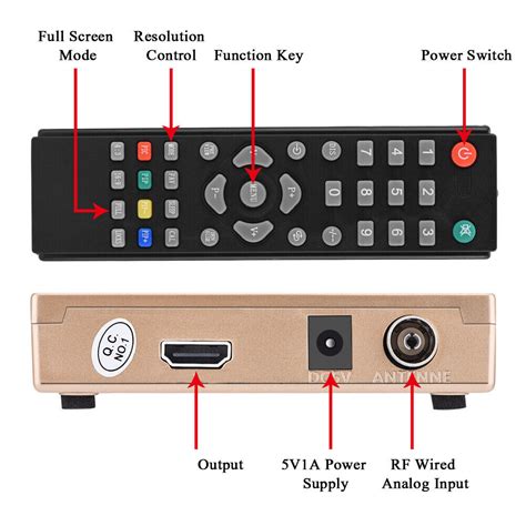 Rf To Hd All Standard Converter Adapter Analog Receiver Tv Box Remote Ebay