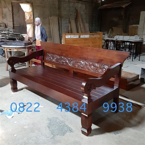 Jual Kursi Teras Bangku Jawa Bale Bale Jati Jepara Risban Daybed Antik