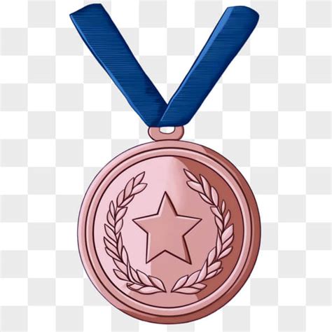 Baixe Medalha De Bronze Fita Azul Pngs Creative Fabrica