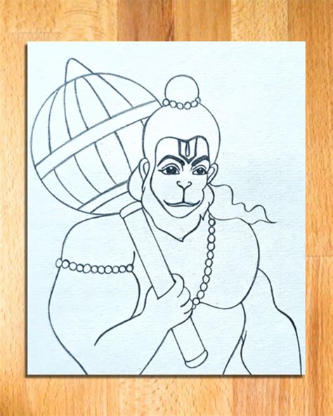 Simple Lord Hanuman Drawing For Beginners Pencil Drawing Bajrangbali