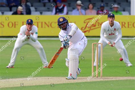 Dimuth Karunaratne Sri Lanka Batting Action Editorial Stock Photo ...