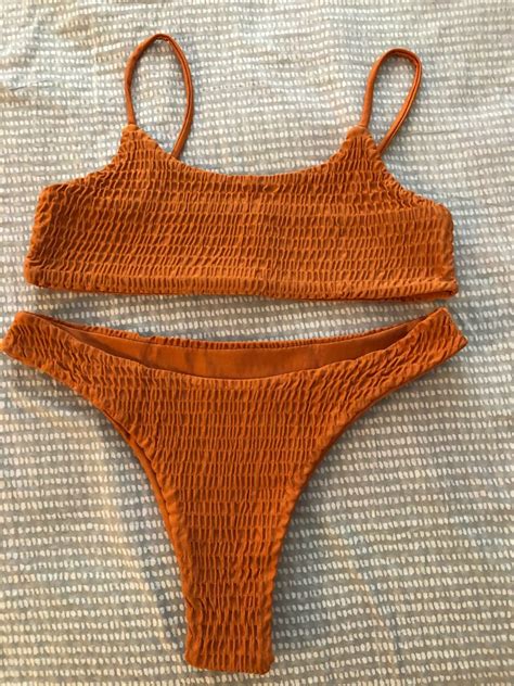 Sexy Bikini Set Women Swimwear Push Up Pleated Triangle Padded Bra Thongs 2 Pieces Set Swimsuit