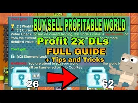 GROWTOPIA BUY SELL Profitable World Full Guide 26 DLS To 62DLS