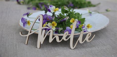 Laser Cut Wood Wedding Name Signs/custom Laser Cut Wedding Setting ...