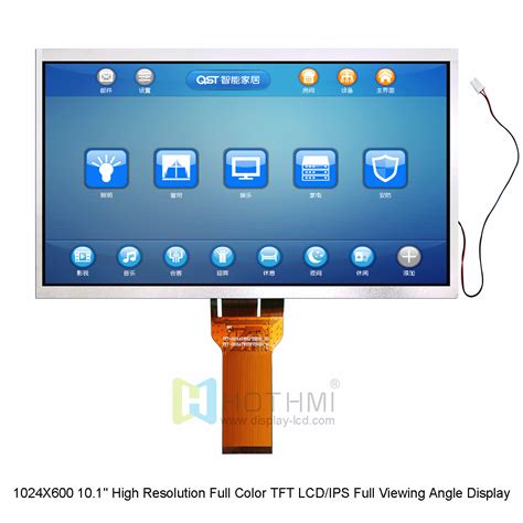 1024X600 10 1 High Resolution Full Color TFT LCD IPS Full Viewing