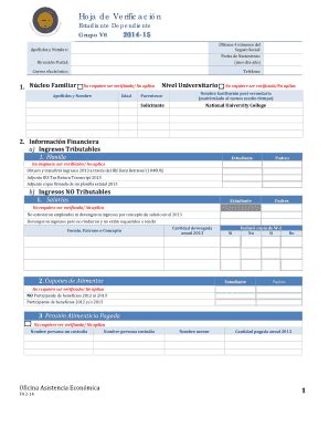 Completable En línea online nuc Hoja de Verificaci n NUC Divisi n