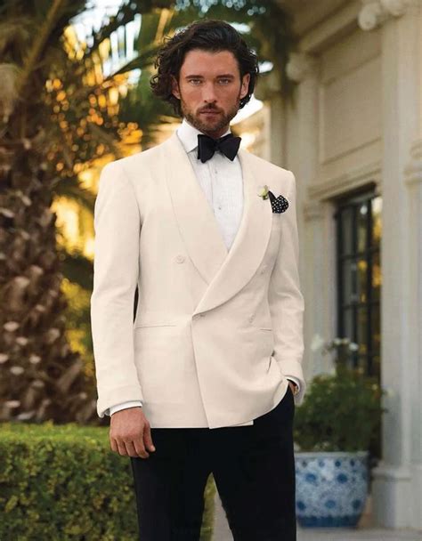 2018 Ivory Tuxedos For Men Shawl Lapel Mens Wedding Suits Formal Mens