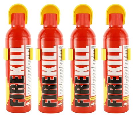 Fire Kill Fire Extinguisher Spray 500 Ml Each In Red Set Of 4 Pcs