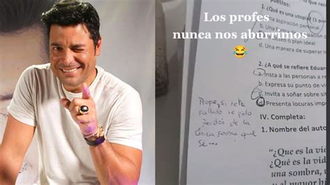 Alumno pide perdón a su profesora escribiendo una canción de Chayanne