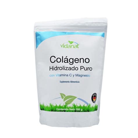 Colágeno Hidrolizado Puro Vidanat Con Vitamina C Y Magnesio 300 G