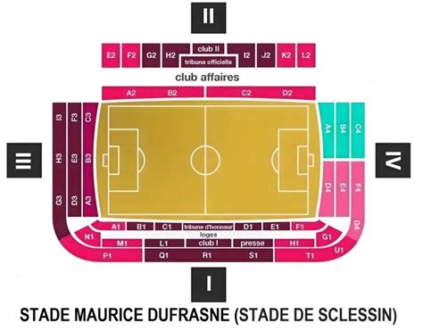 Stade Maurice Dufrasne Seating Chart With Rows And Seat Numbers 2024