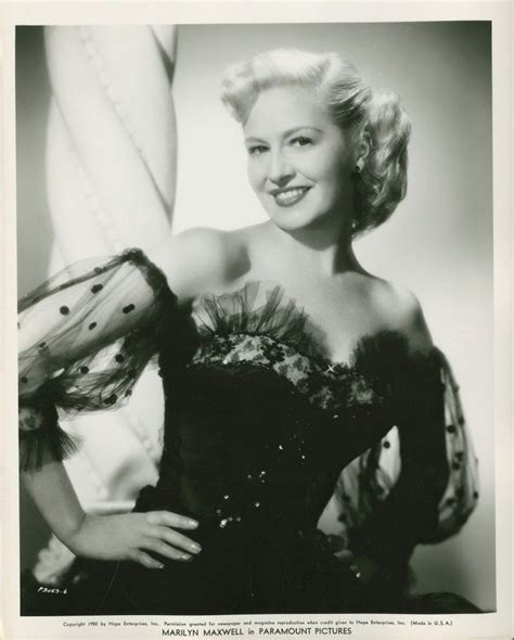 Hollywood Vintage Stars Marilyn Maxwell