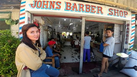 I Went To A Barber Shop In The Philippines JOHNS BARBER SHOP YouTube