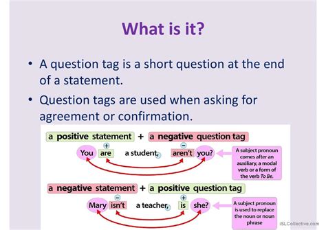 Question Tags Grammar Guide English Esl Powerpoints