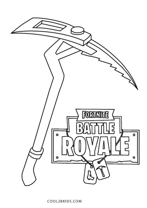 Fortnite Pickaxe Coloring Pages