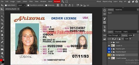 Arizona Driver License Psd Template[2017] - Fakedocshop