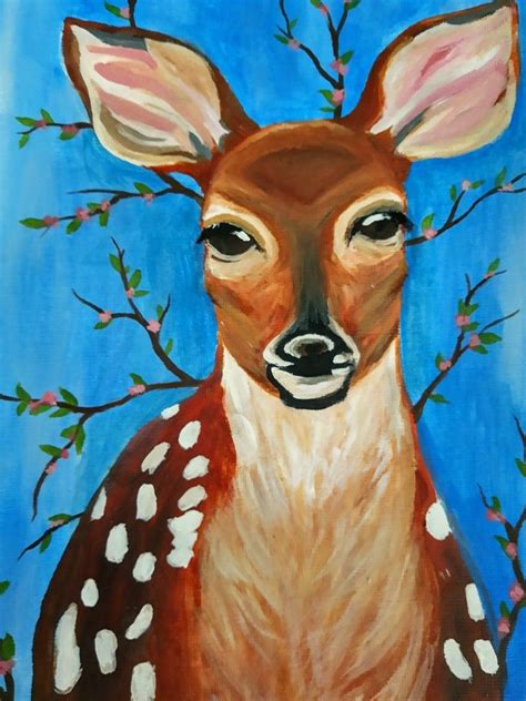 Acrylic deer painting | Animals artwork, Deer painting, Painting