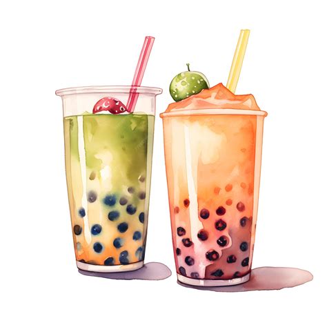 Premium AI Image | A drawing of bubble tea with a straw that says ...