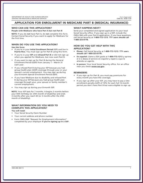 Medicare Part B Application Form Cms L564 - Form : Resume Examples # ...