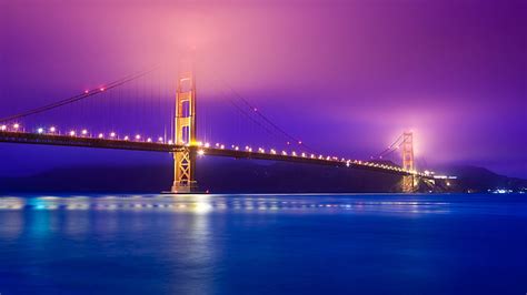 Puente Golden Gate Con Luces Puente Golden Gate San Francisco