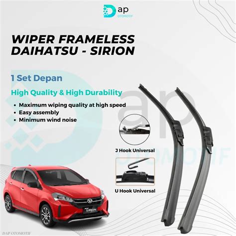 Jual Wiper Daihatsu Sirion Frameless Set Depan Pcs Shopee Indonesia