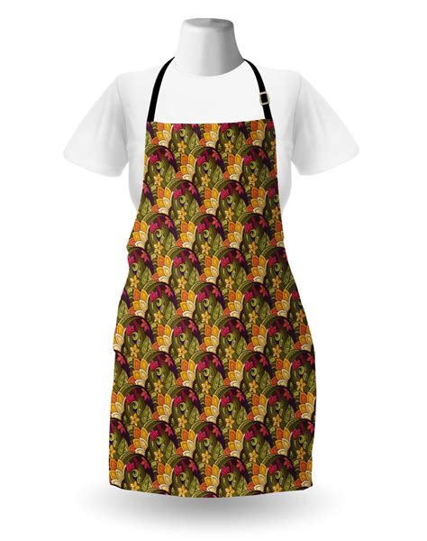 East Urban Home Ethnic Apron Unisex Bohemian Oriental Herb Adult Size