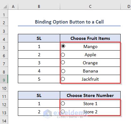 How To Add Option Button In Excel With Easy Steps Exceldemy