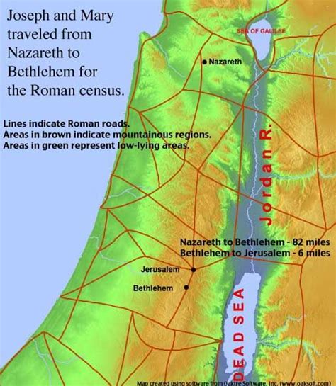 Map of Nazareth in Biblical Times