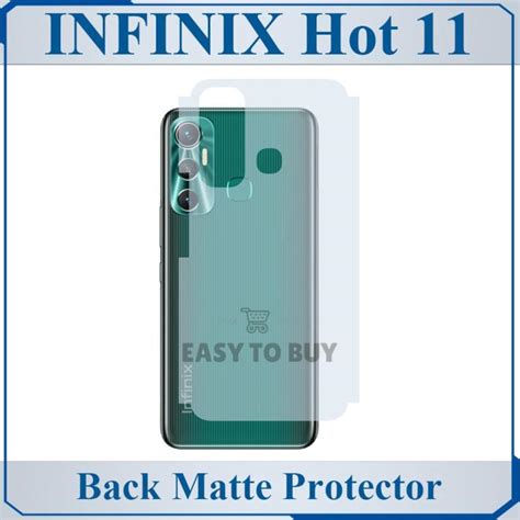 Infinix Hot 11 Back Protector Soft Skin Sheet Matte Style For Infinix Hot 11 Daraz Pk
