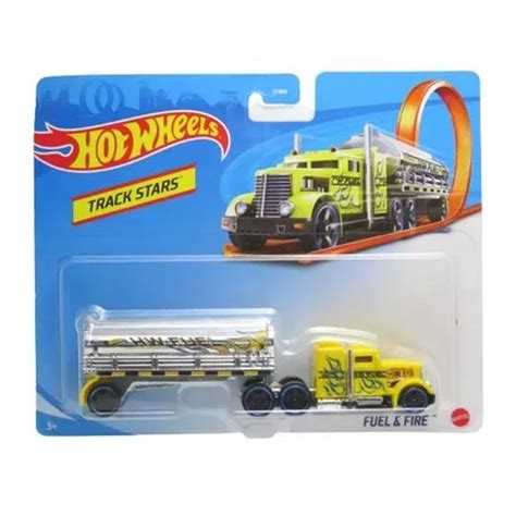 Caminhão Tanque Fuel Fire Track Stars Hot Wheels Mattel Caminhões Motos e Ônibus de