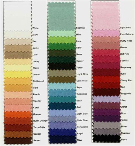 Linen Color Chart Party Plus Erie