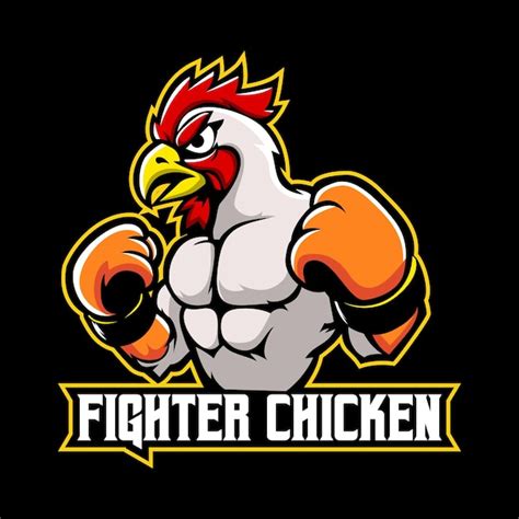 Illustration Vectorielle De La Mascotte De Poulet Boxer Mod Le De Logo