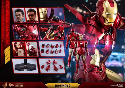 Hot Toys MMS 461 D21 462 D22 Iron Man 2 Mark IV With Suit Up Gantry