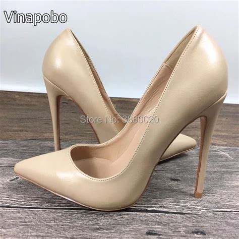 Buy Vinapobo Matt Leather High Heels Pumps 12cm