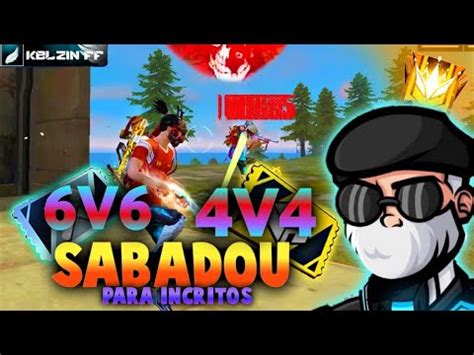 LIVE FF FREE FIRE AO VIVO 6V6 4X4 X1 DOS CRIAS SALA