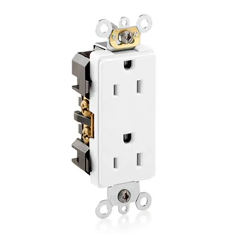 Toma Doble Empotrable Industrial X A L T V Blanco Leviton Casa