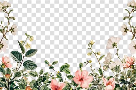 Premium Psd Elegant Floral Border Design