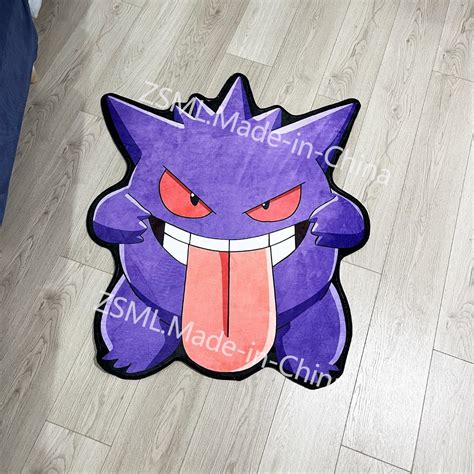 Custom Irregular Luxury Cartoon Anime Rug Gengar Pokemon Handmade