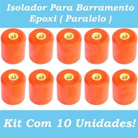 Kit 10 Isoladores Para Barramento Paralelo Epoxi 16x25x1 4