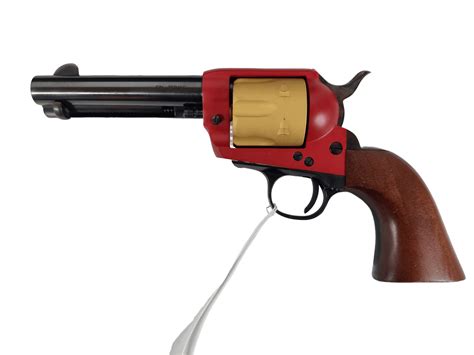 Pietta Great Western II 357 Magnum Revolver Red Gold Wood Grips Blued