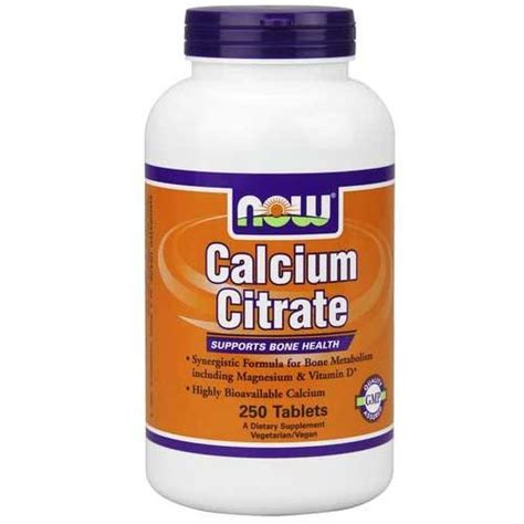 Now Foods Calcium Citrate Wmagnesium And Vitamin D 250 Tabs