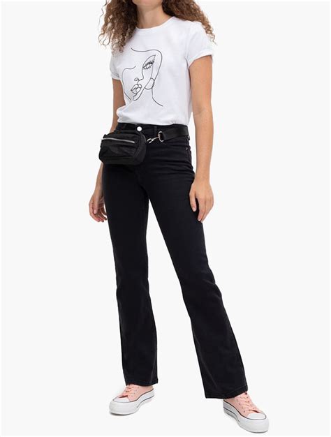 Myrunway Shop Re Black Kick Flare Denim Jeans For Women From