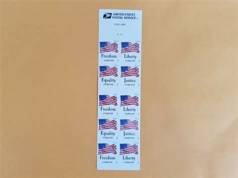 2012 Usps Forever Stamps Freedom Liberty Equality And Justice Sheet Of