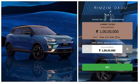 Mahindra Xuv400 Exclusive Edition Auction Open Bidding Crosses Rs 1 Crore In 21 Minutes