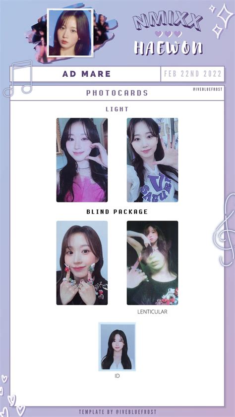 Photocard Girl Group Polaroid Film Entertaining Templates