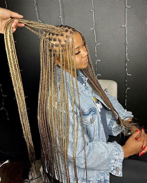 Pretty Bandzz🖤 Box Braids Hairstyles For Black Women Blonde