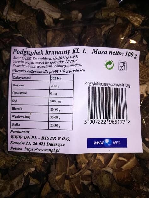 Podgrzybek Suszony Podgrzybki Suszonefolia 100g Ceny I Opinie Ceneo Pl